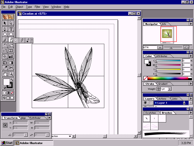 WinWorld: Screenshots for Adobe Illustrator 8.0
